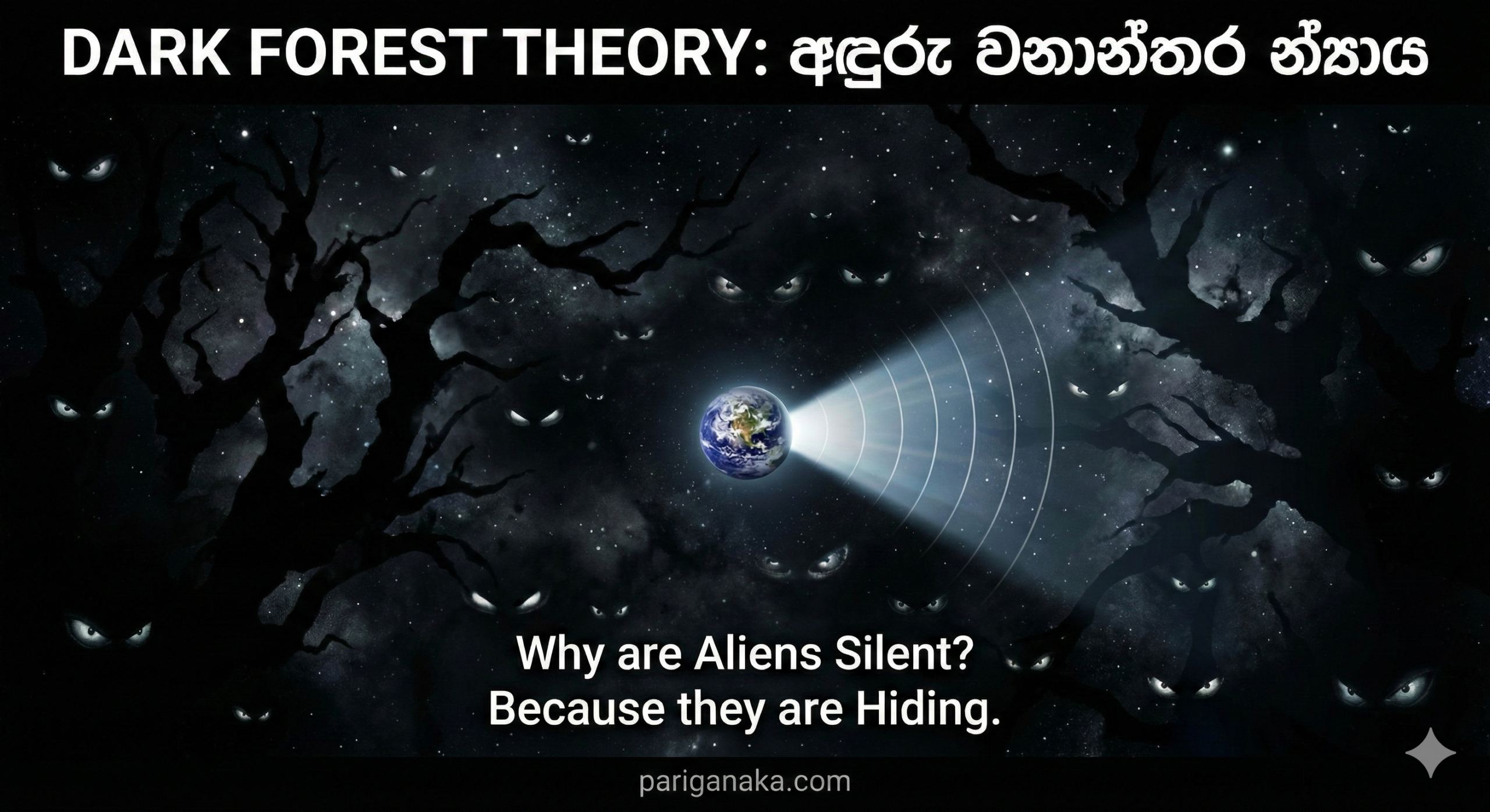 අඳුරු වනාන්තර න්‍යාය (The Dark Forest Theory): පිටසක්වල ජීවීන් නිහඬව සිටින්නේ, අපට බියෙන්ද? නැතහොත් අපව දඩයම් කිරීමටද?
