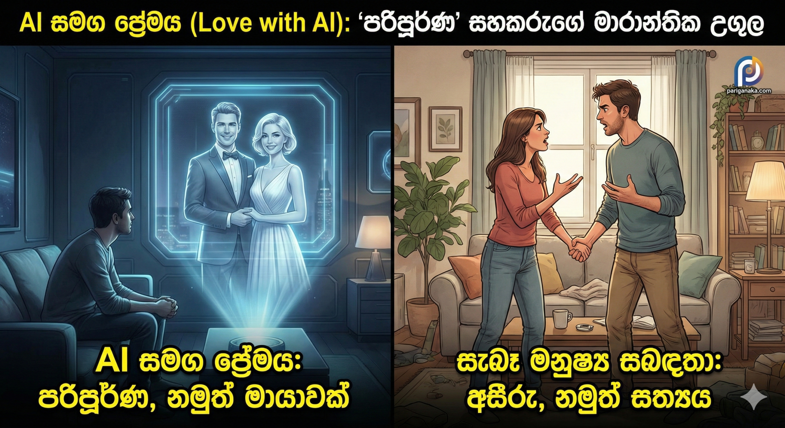 AI සමඟ ප්‍රේමය (Love with AI): “පරිපූර්ණ” සහකරුගේ මාරාන්තික උගුල