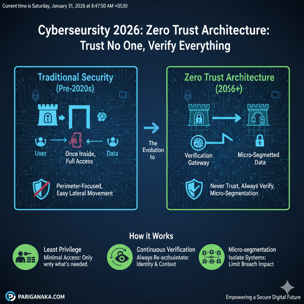 2026 සයිබර් ආරක්ෂණයේ නව රීතිය: “කිසිවෙකු විශ්වාස නොකරන්න” (Zero Trust)