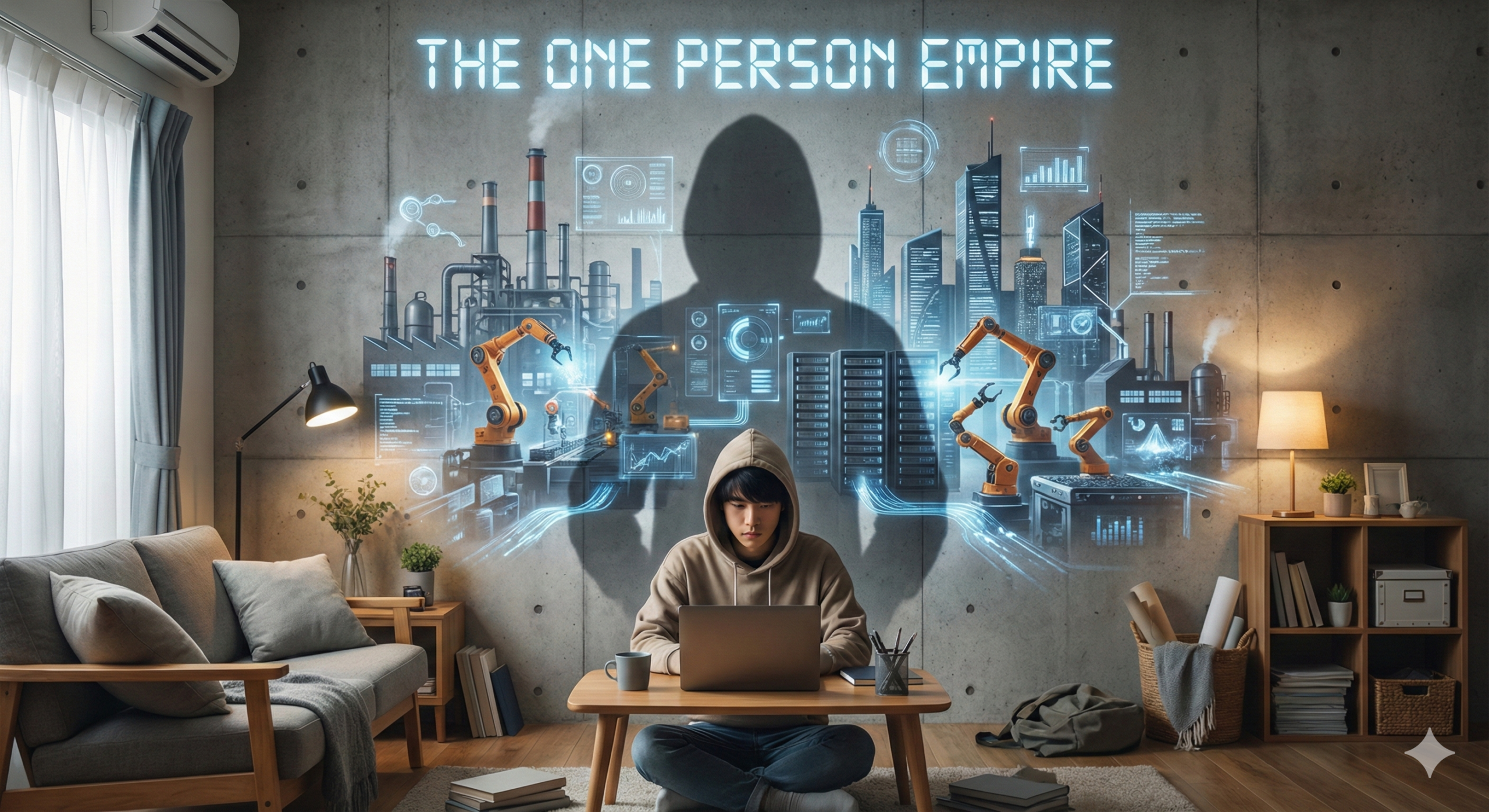 “සමාගම” (The Company) කුඩා වෙයි; “පුද්ගලයා” (The Individual) යෝධයෙක් වෙයි. මේ ‘තනි පුද්ගල අධිරාජ්‍යයන්ගේ’ (One-Person Empires) යුගයයි.