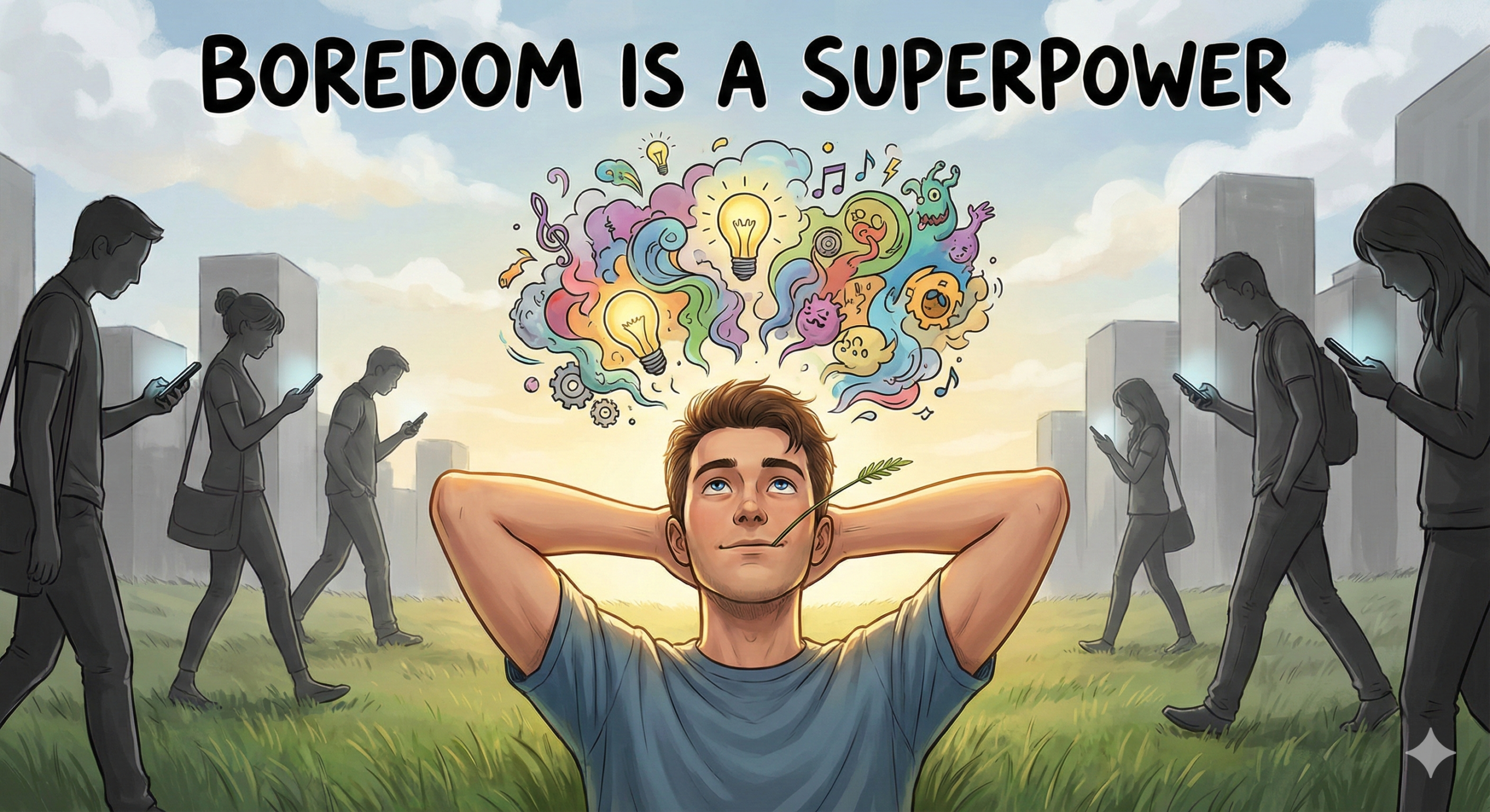 “කම්මැලිකම” (Boredom) යනු හතුරෙක් නොවේ; එය ඔබේ මොළයේ “නිර්මාණාත්මක පොහොර” (Fertilizer) යි.