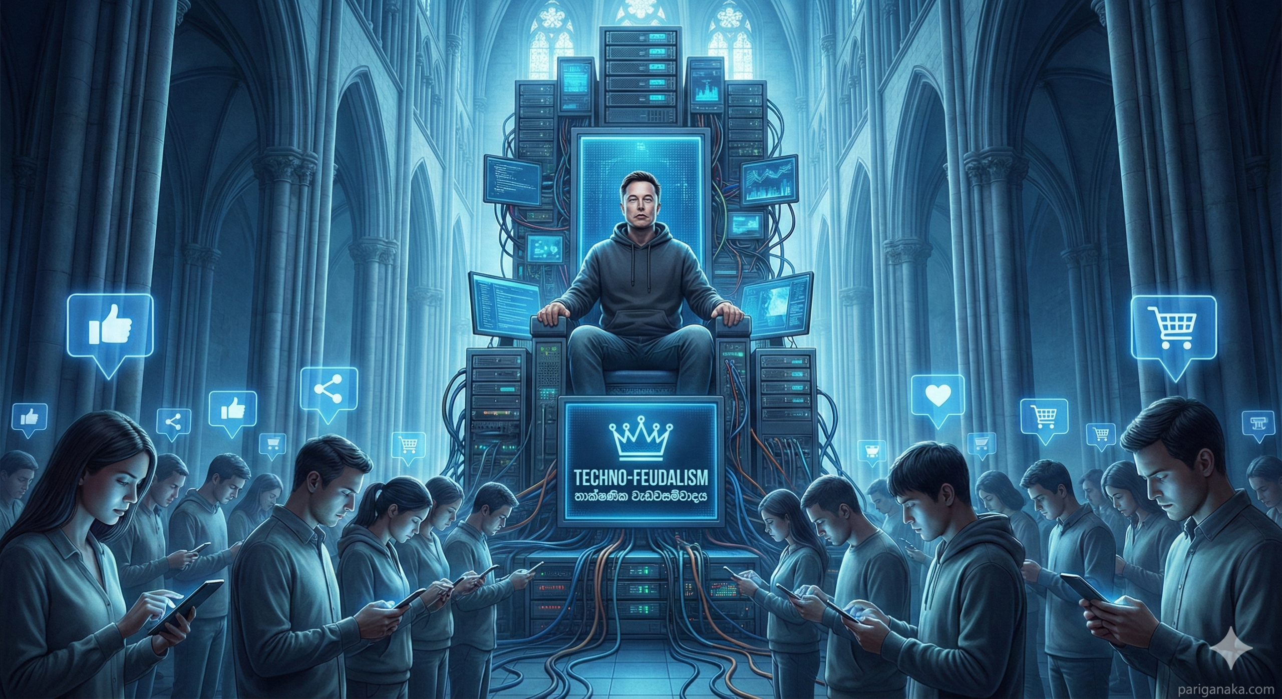 තාක්ෂණික වැඩවසම්වාදය (Techno-Feudalism): ධනවාදය මියගොස් ඇත. මේ Tech දෙවිවරුන්ගේ යුගයයි.