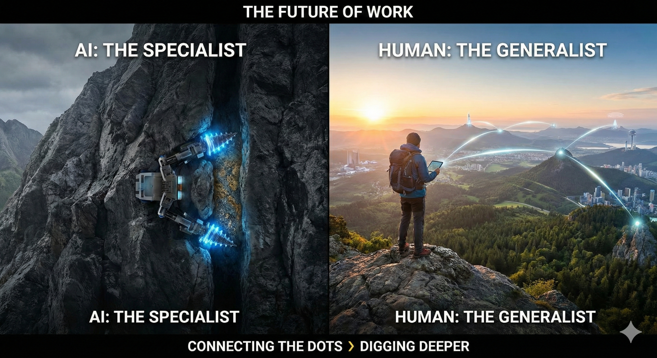 “සියල්ල දත්” (Generalist) මිනිසාගේ පුනරාගමනය: AI යුගයේ විශේෂඥයින්ට (Specialists) වැඩ වරදීද?