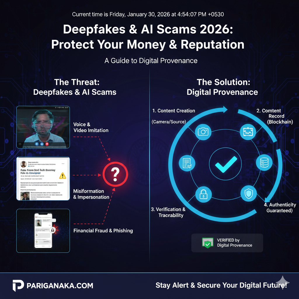 Deepfakes සහ AI වංචා 2026: ඔබගේ මුදල් සහ කීර්තිනාමය ආරක්ෂා කර ගන්නේ කෙසේද?