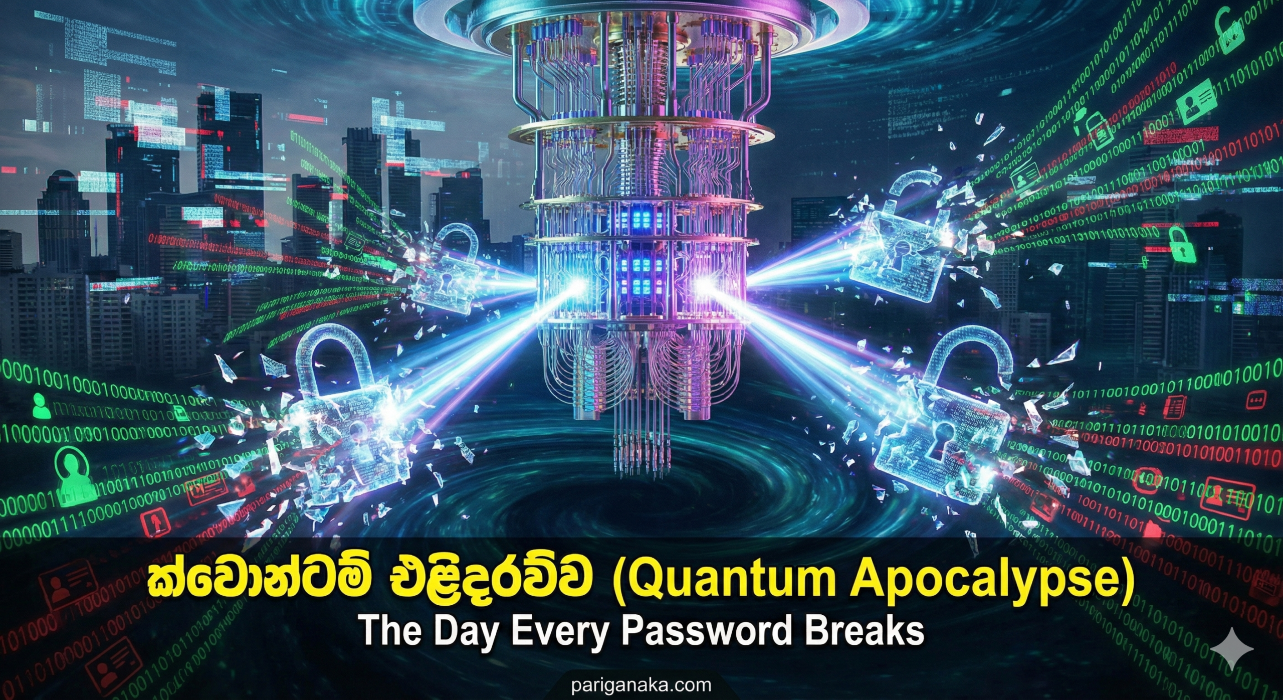 ක්වොන්ටම් එළිදරව්ව (The Quantum Apocalypse): ලෝකයේ සියලුම Password එක තත්පරයෙන් බිඳවැටෙන දවස.