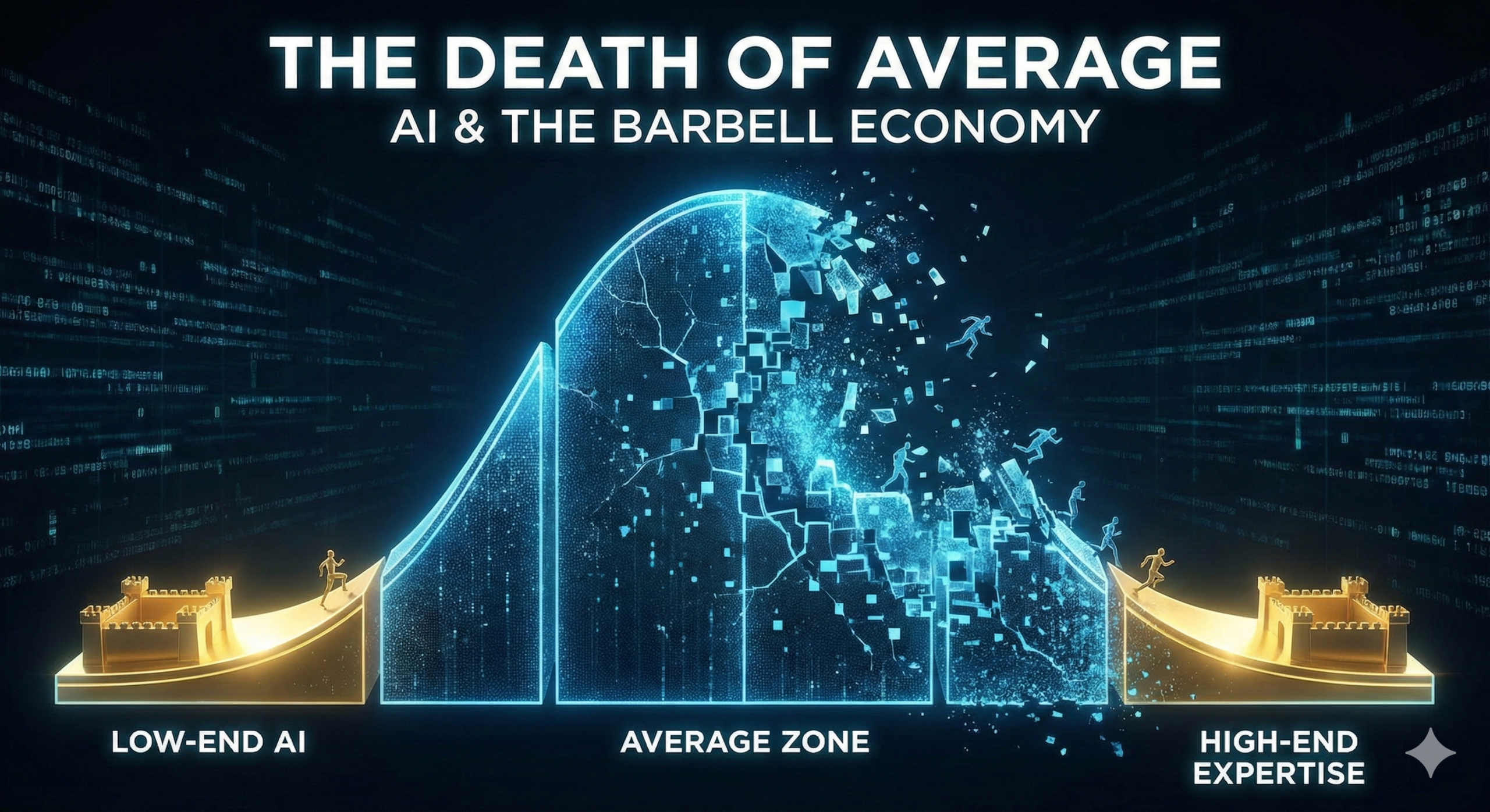“සාමාන්‍ය” (Average) මිනිසාගේ මරණය: AI යුගයේ මැදට පනින අයට වැඩ වරදීද?