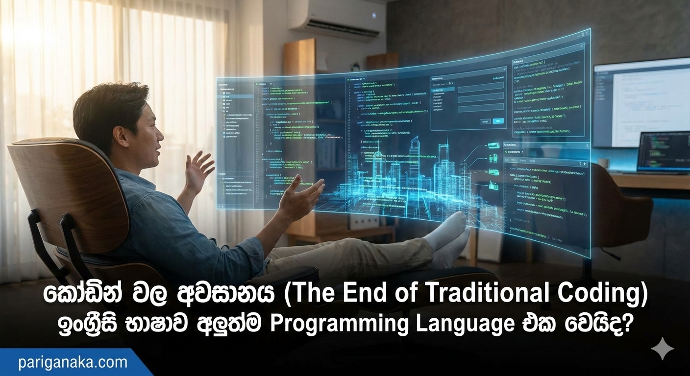 කෝඩින් වල අවසානය (The End of Traditional Coding): ඉංග්‍රීසි භාෂාව අලුත්ම Programming Language එක වෙයිද?