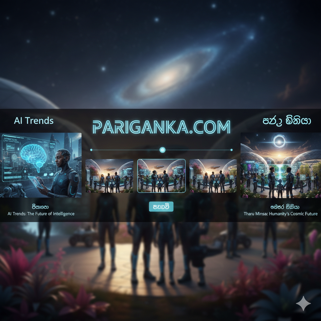 PARIGANAKA.COM: AI ප්‍රවණතා, “අවසාන මානව යාවත්කාලීනය” සහ “තරු මිනිසා” අතර සබැඳියාව