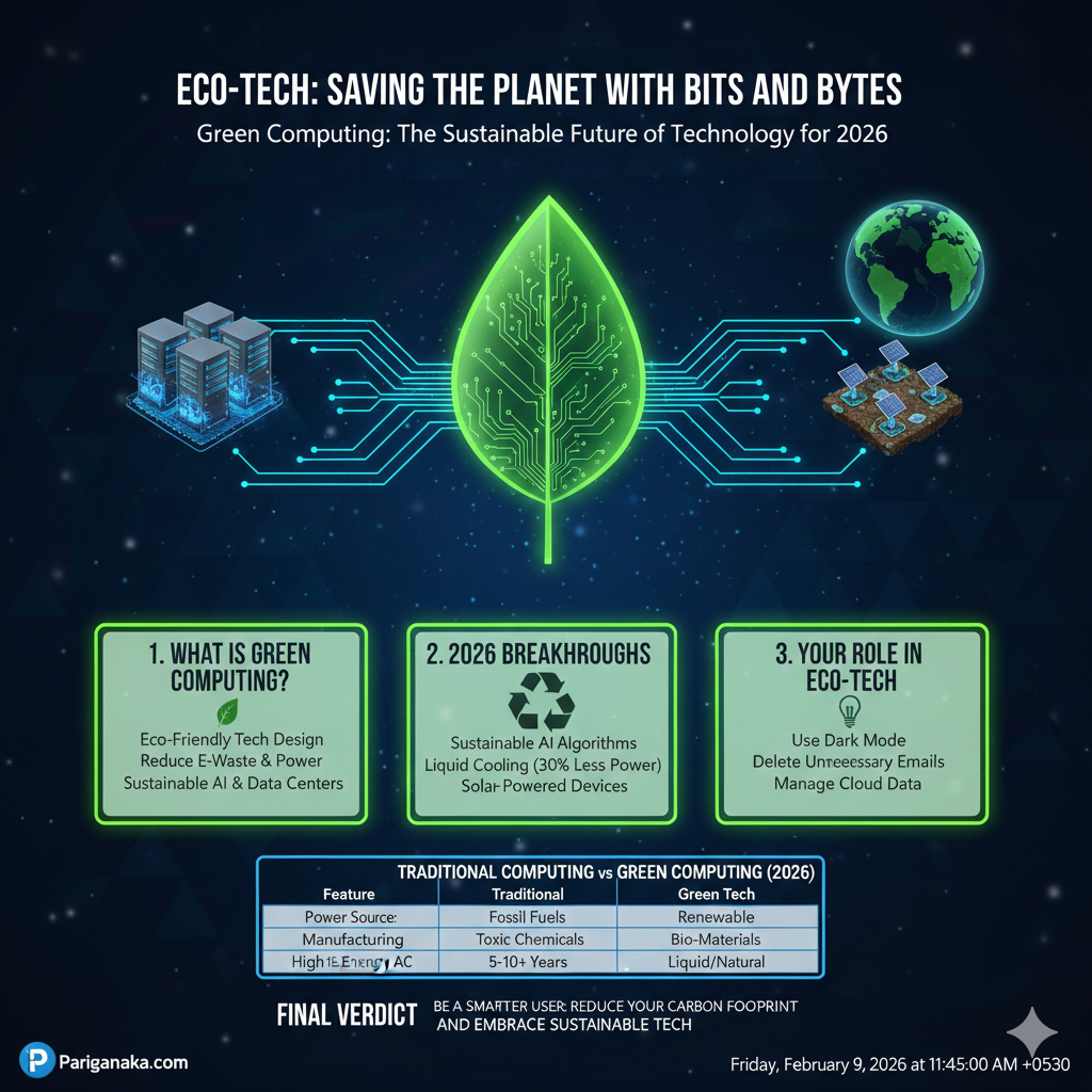 පරිගණකය පාවිච්චි කරමින් පරිසරය රකිමු: 2026 දී Green Computing වල අනාගතය