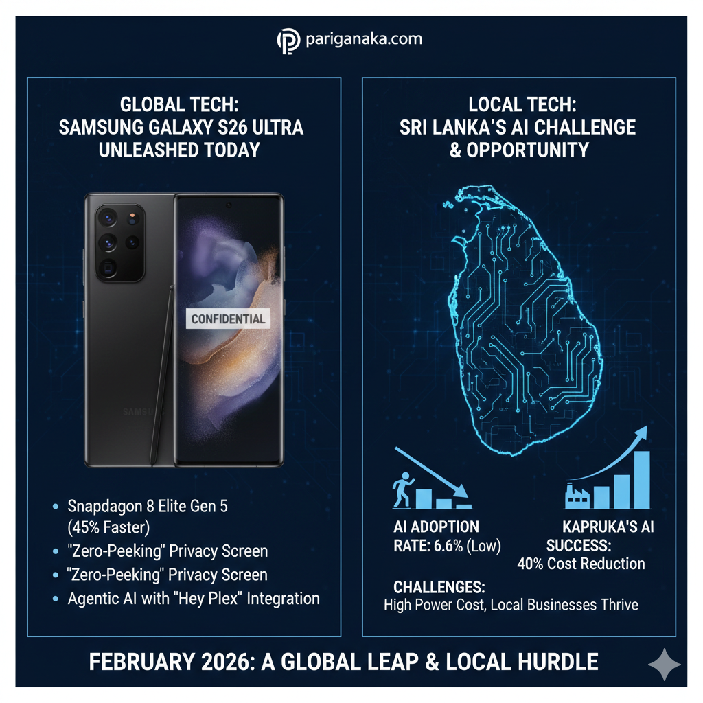 Samsung Galaxy S26 Ultra: ලෝකයේ බලවත්ම AI ස්මාර්ට් ජංගම දුරකථනය අද එළිදකියි!