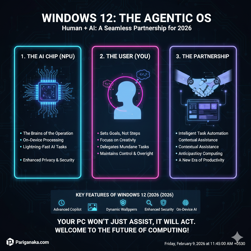 2026 දී එන Windows 12: AI බලයෙන් සන්නද්ධ විශේෂාංග 5ක්