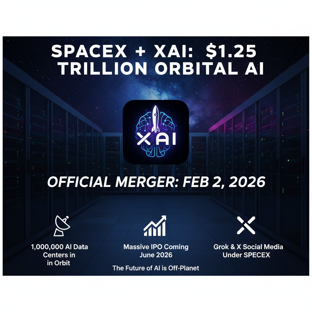 SpaceX සහ xAI දැවැන්ත ඒකාබද්ධය: එලොන් මස්ක්ගේ ට්‍රිලියන ගණනක අභ්‍යවකාශ AI සිහිනය