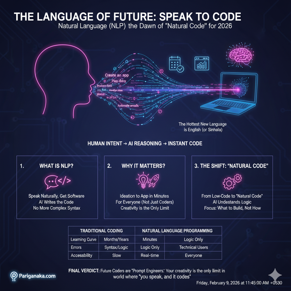 කෝඩින් අතීතයට: 2026 දී ඔබේ මව් භාෂාවෙන් මෘදුකාංග නිර්මාණය කරන්නේ කොහොමද?