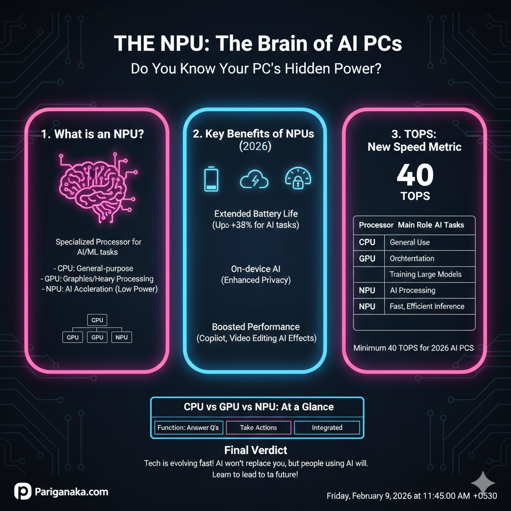 AI යුගයේ පරිගණක වලට එන NPU එක