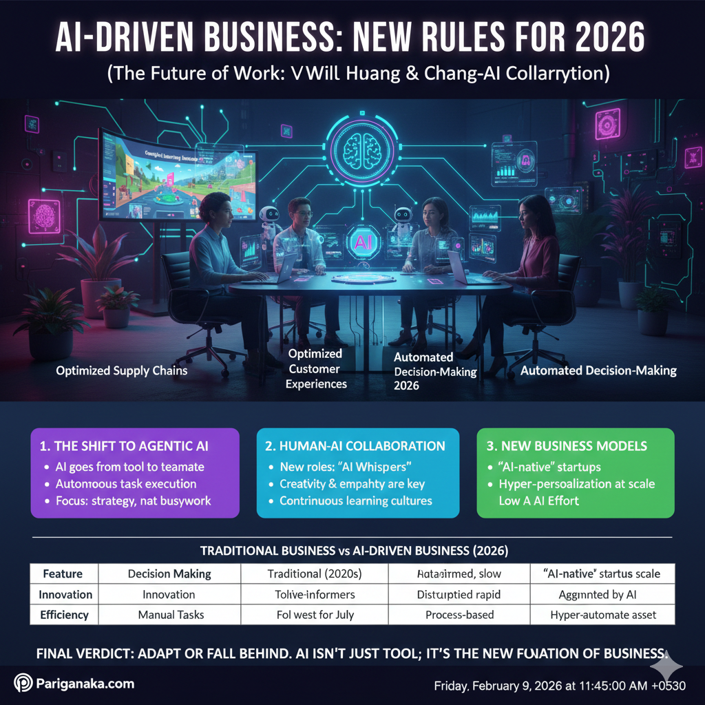 AI-Driven Business: 2026 ව්‍යාපාරික ලෝකයේ නව නීති රීති