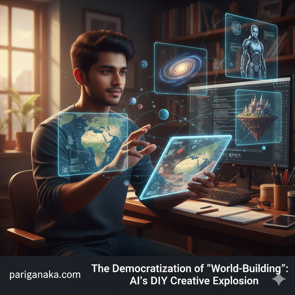 “World-Building” ප්‍රජාතන්ත්‍රීකරණය: AI නිසා ඇති වූ DIY නිර්මාණ පිපිරීම