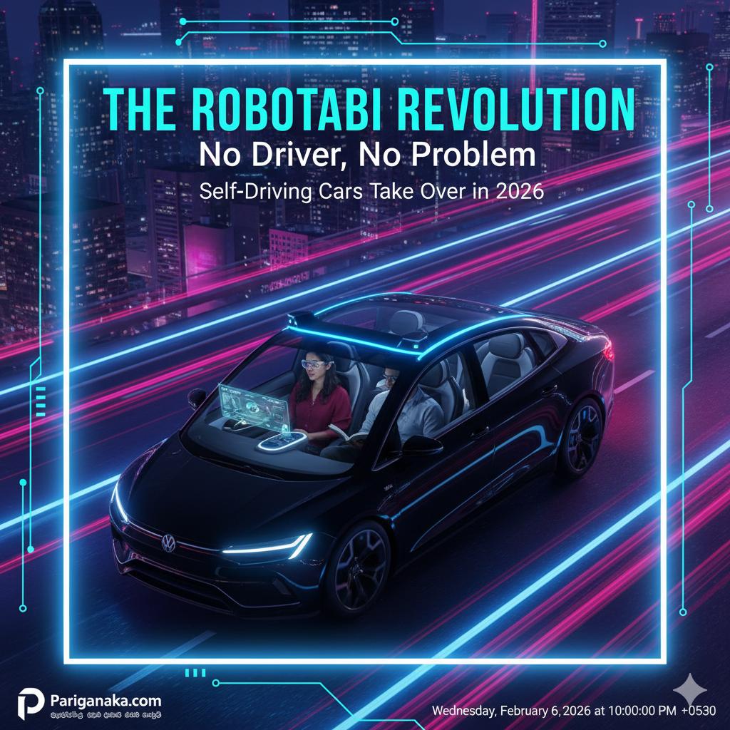 2026: “රොබෝටැක්සි” (Robotaxis) විප්ලවය සහ රියදුරන් රහිත අනාගතය