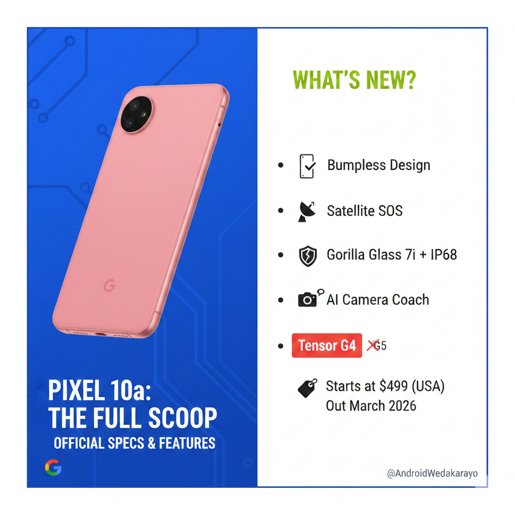 Google Pixel 10a ගැන සම්පූර්ණ විස්තරය සිංහලෙන්