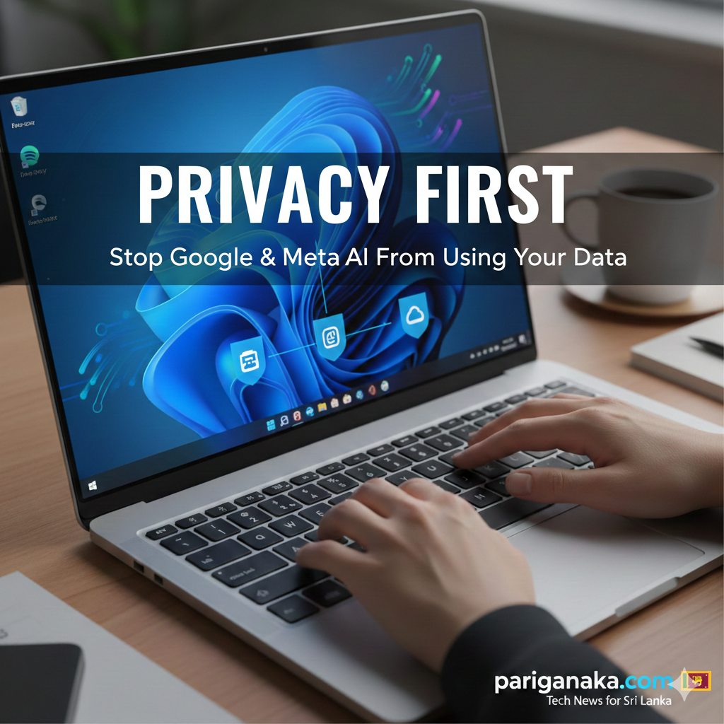 ඔබේ පෞද්ගලික දත්ත Google සහ Meta සමාගම් වල AI පුහුණුවට ලබාදීම නවත්වන්නේ කොහොමද?