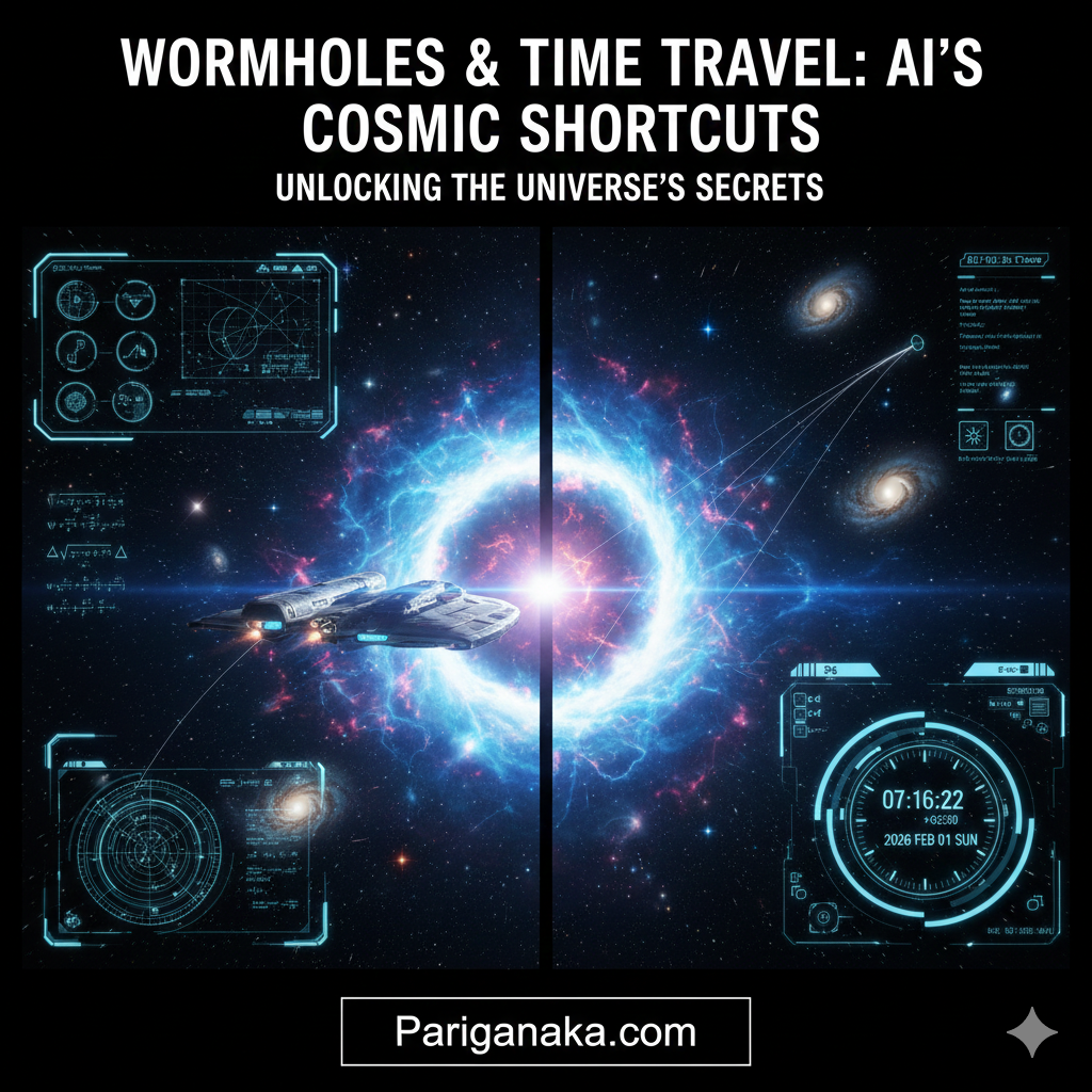 වෝම්හෝල් (Wormholes) සහ කාල තරණය: විශ්වයේ කෙටිමං සෙවීමට AI උදව් වන හැටි