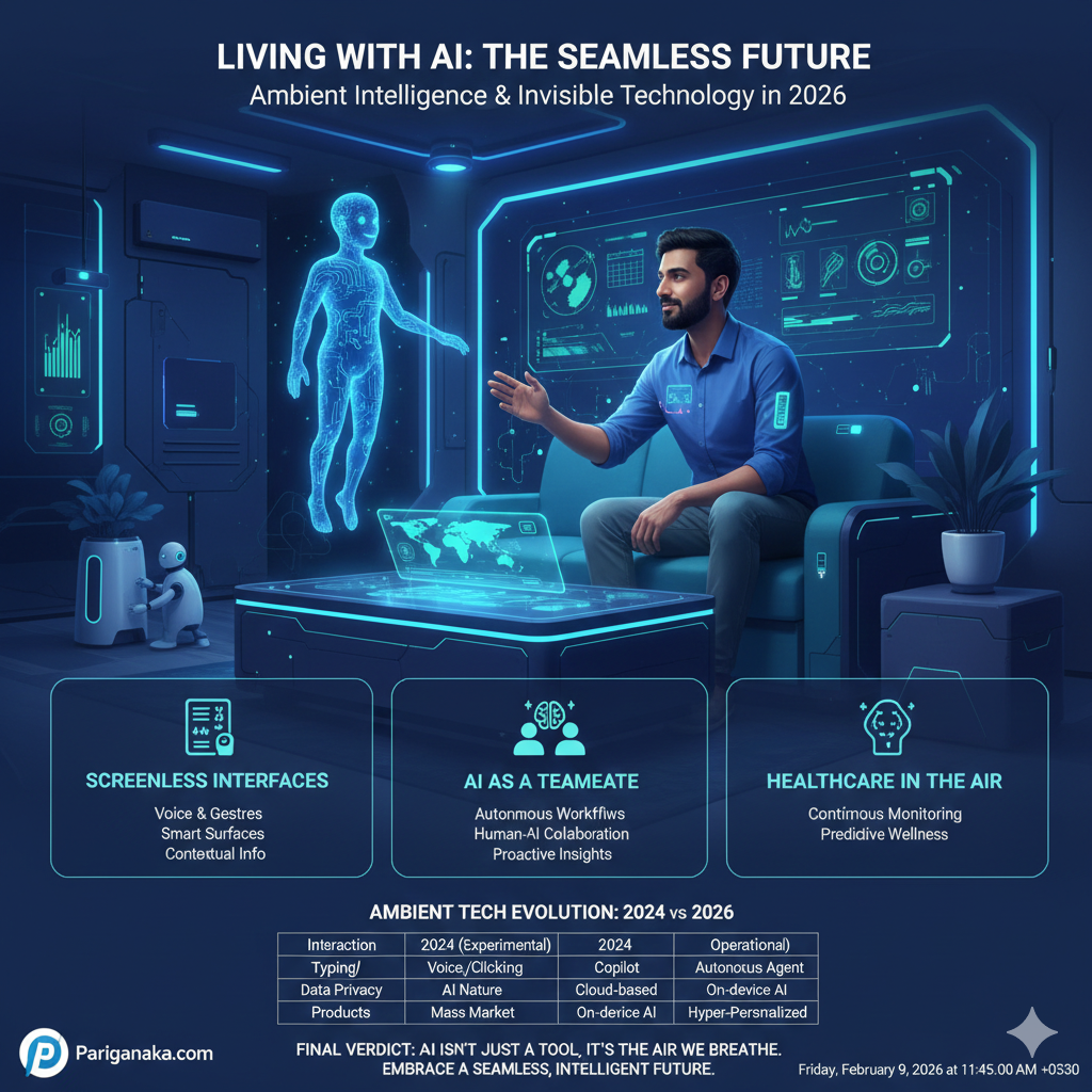 AI දැන් හැමතැනම: 2026 දී ඔබේ නිවස සහ රැකියාව වෙනස් කරන ‘නොපෙනෙන’ තාක්ෂණය