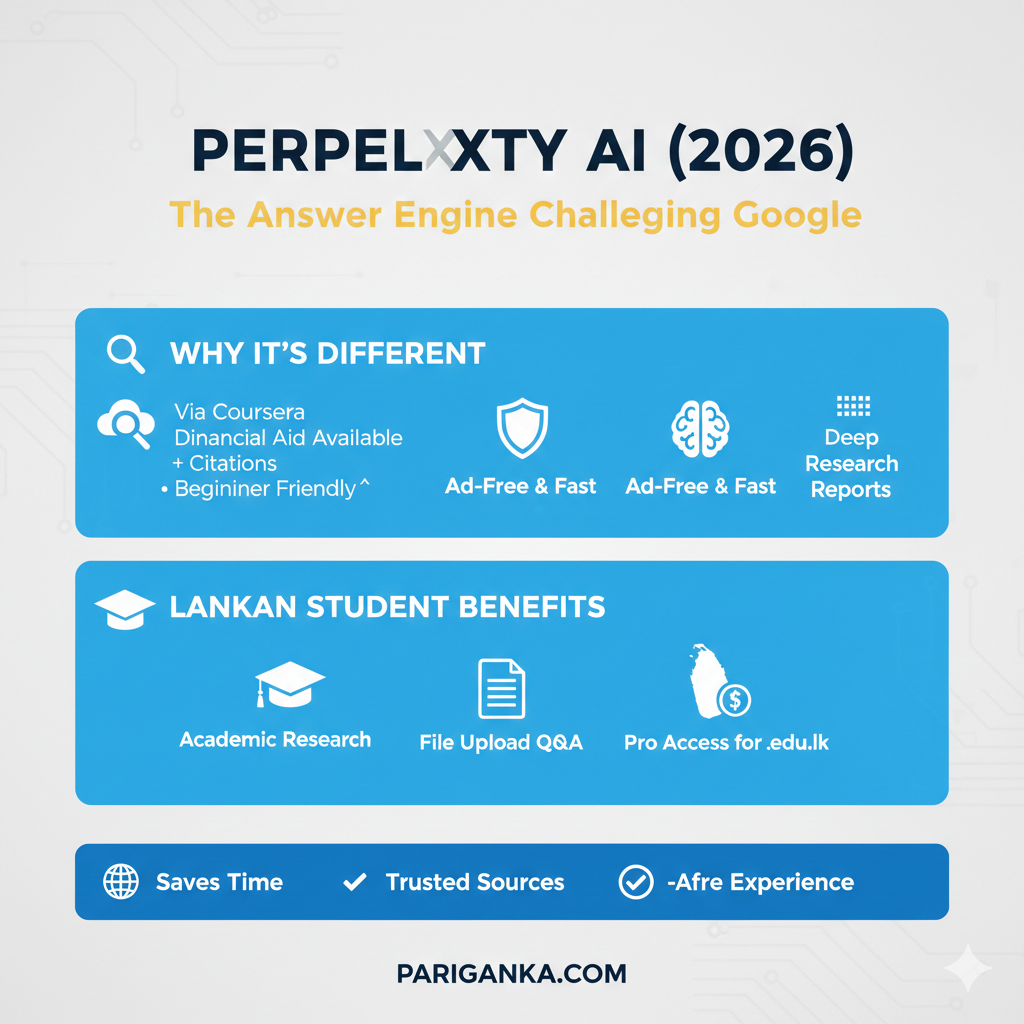 Perplexity AI: ගූගල් සෙවුම් යන්ත්‍රයට අභියෝග කරන නවීන “පිළිතුරු යන්ත්‍රය”