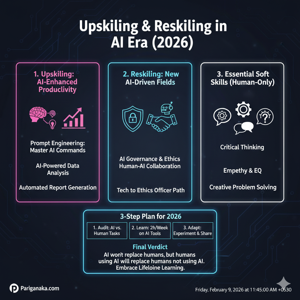 AI යුගයේ වෘත්තීය සාර්ථකත්වයට මග: Upskilling & Reskilling