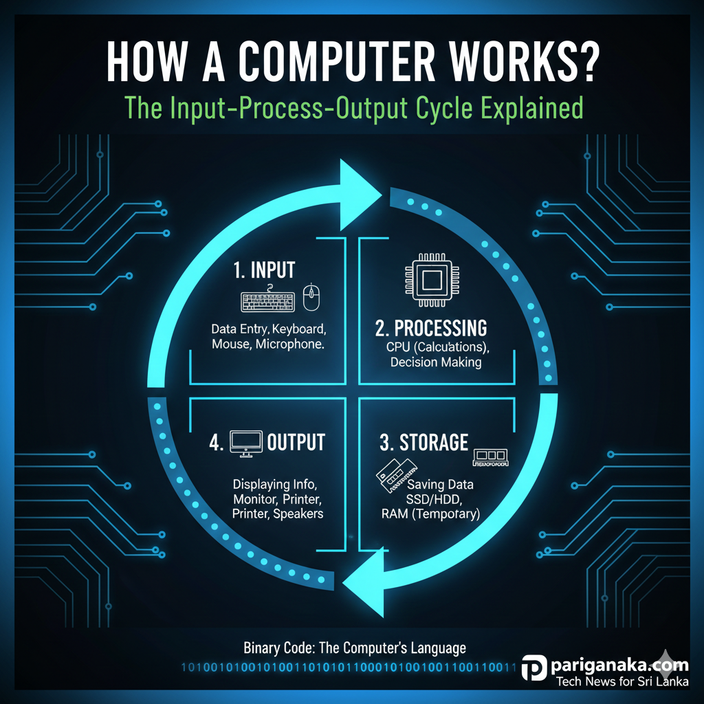 පරිගණකයක් ක්‍රියා කරන්නේ කෙසේද? (How a Computer Works?)
