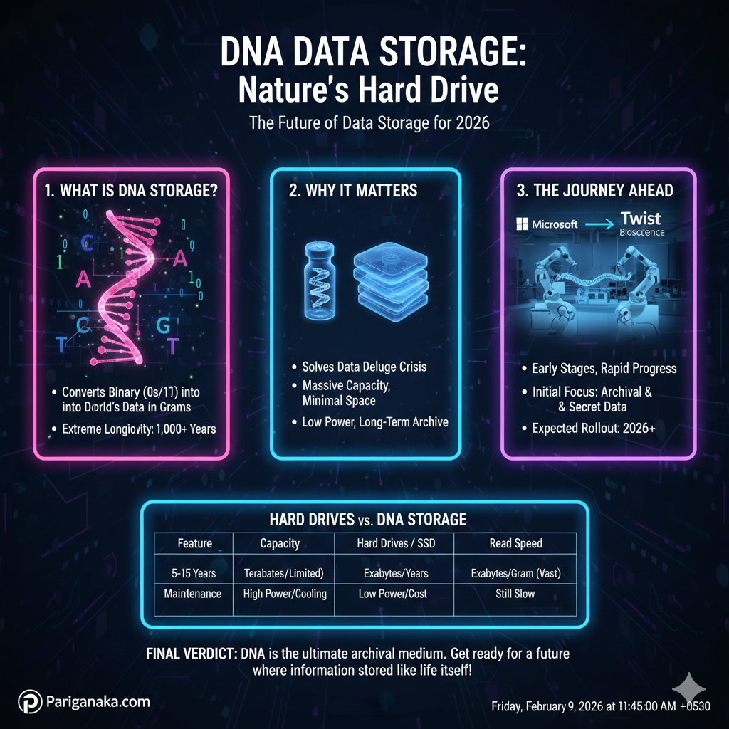 “Hard Drive වෙනුවට DNA: ඔබේ සියලුම දත්ත බිංදුවක ගබඩා කළ හැකිද? (The Future of Storage)”