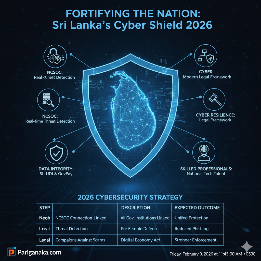 සයිබර් යුද්ධයට ලංකාව සූදානම්: NCSOC මගින් රාජ්‍ය ආයතන ආරක්ෂා කිරීමේ ජාතික මෙහෙයුම