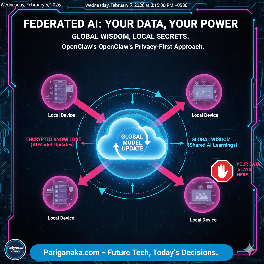 Federated Privacy (Local-First Processing): ඔබේ දත්ත ඔබේම පරිගණකය තුළ රඳවා ගනිමු