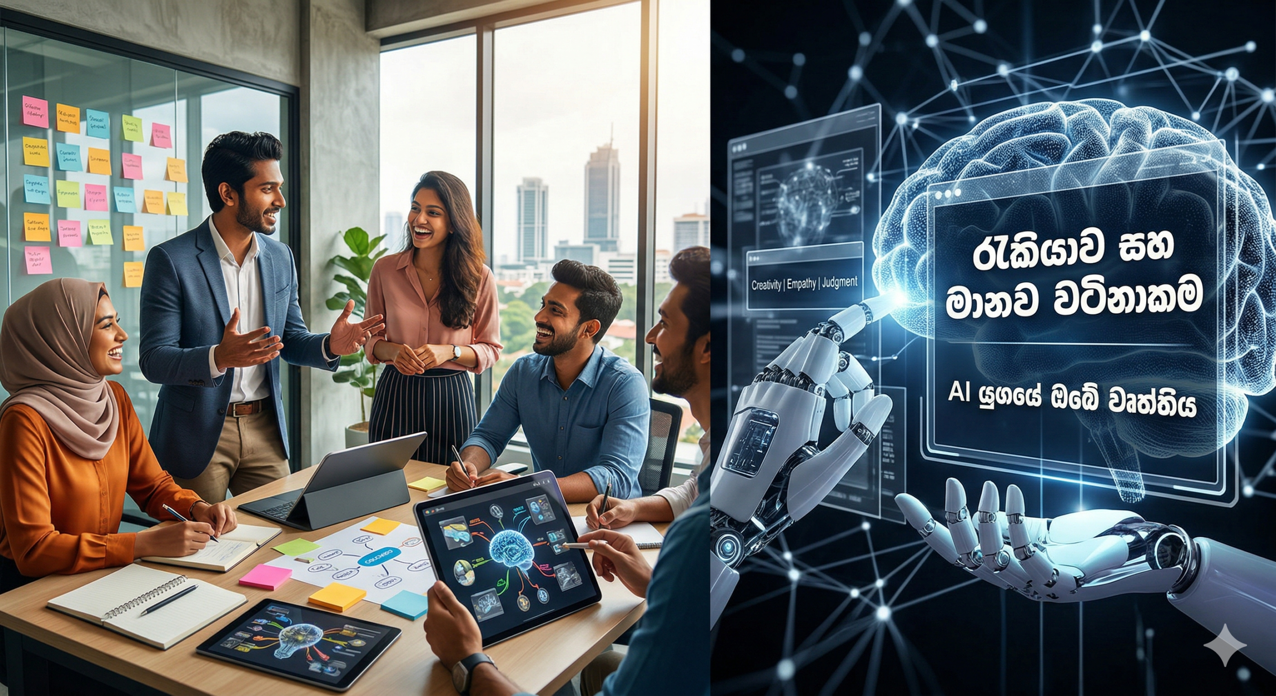 AI යුගයේ රැකියාව සහ මානව වටිනාකම: ඔබේ වෘත්තිය යන්ත්‍රයකට වඩා වෙනස් වන්නේ කෙසේද?