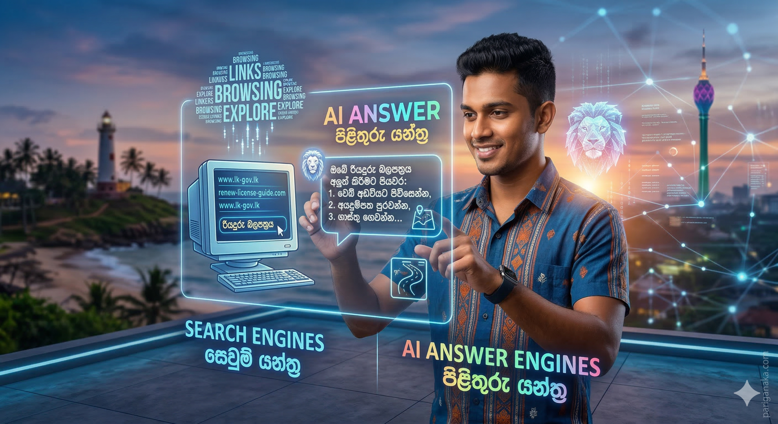 සෙවුම් යන්ත්‍ර (Search Engines) යුගයෙන් ඔබ්බට: දැන් ඇත්තේ “පිළිතුරු යන්ත්‍ර” (Answer Engines) යුගයයි