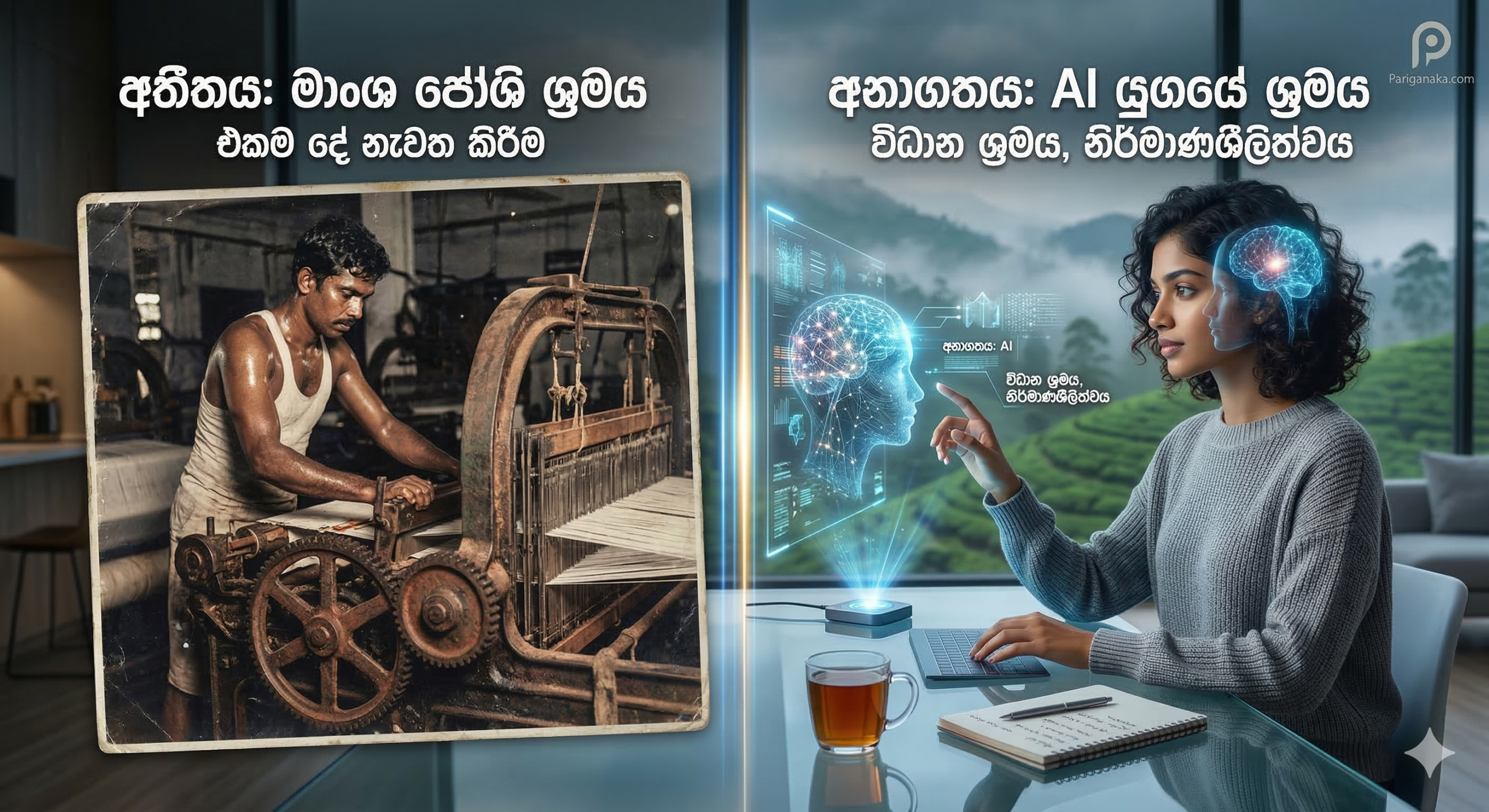 මාංශ පේශි ශ්‍රමයේ සිට මනෝමය ශ්‍රමය දක්වා: AI යුගයේ ශ්‍රමිකයාගේ පරිණාමය