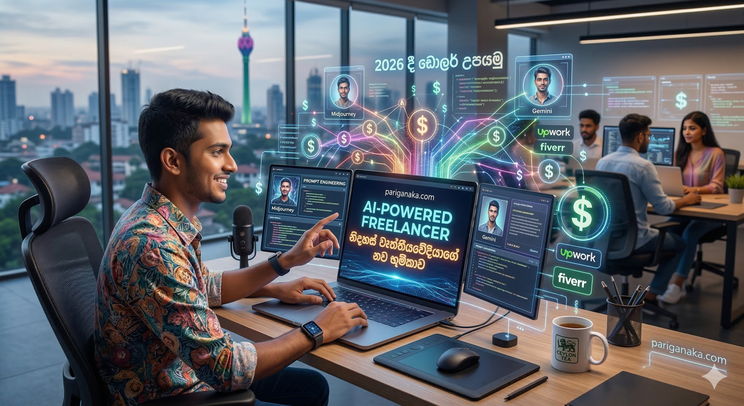AI සමඟ ඩොලර් උපයමු: 2026 දී නිදහස් වෘත්තීයවේදියාගේ (Freelancer) නව භූමිකාව
