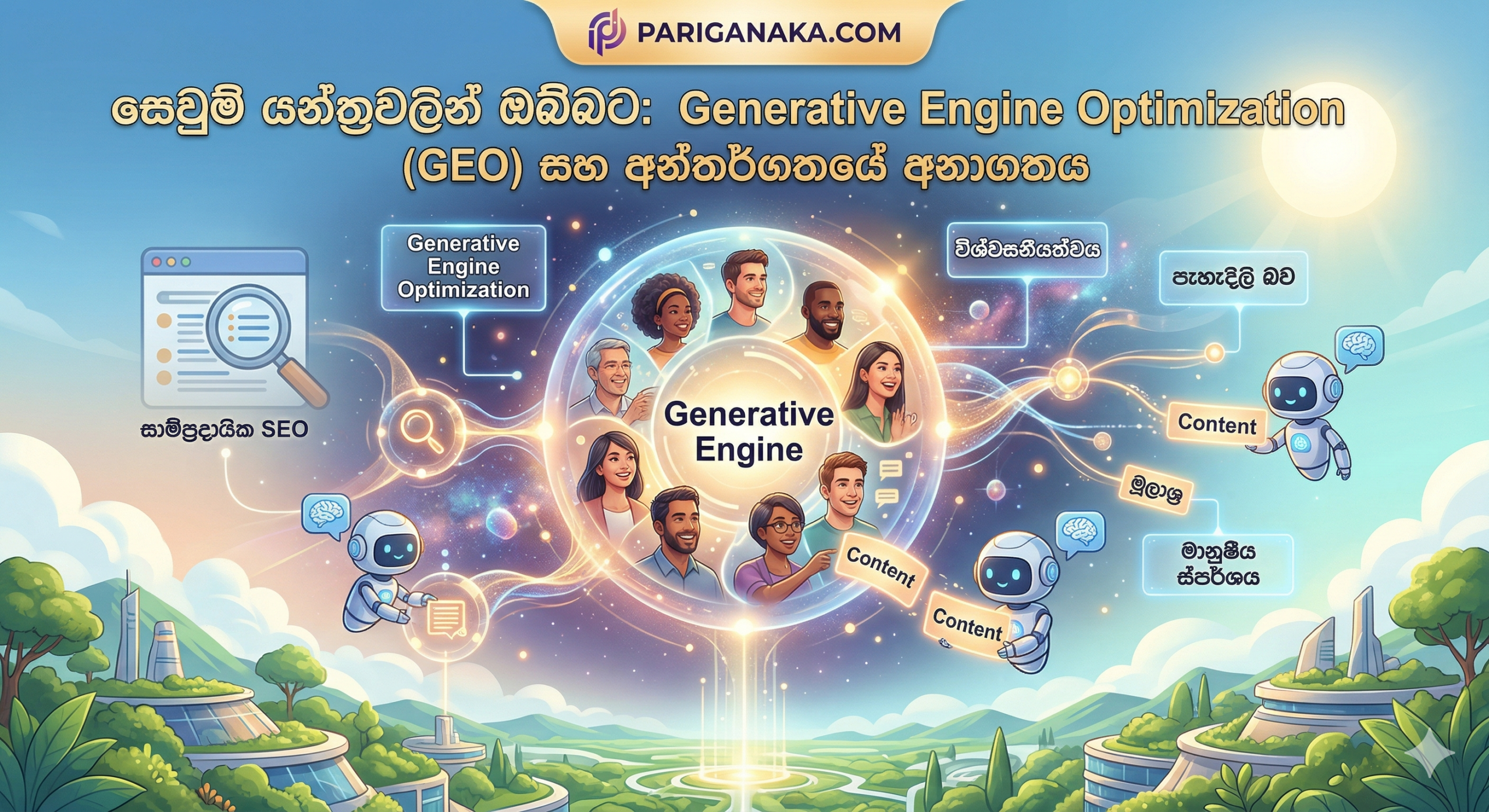 සෙවුම් යන්ත්‍රවලින් ඔබ්බට: Generative Engine Optimization (GEO) සහ අන්තර්ගතයේ අනාගතය