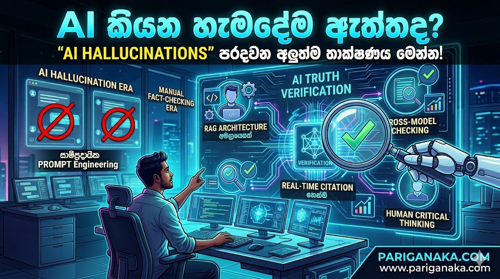 AI කියන හැමදේම ඇත්තද? 2026 දී බොරු දත්ත හදන “AI Hallucinations” පරදවන අලුත්ම තාක්ෂණය මෙන්න!