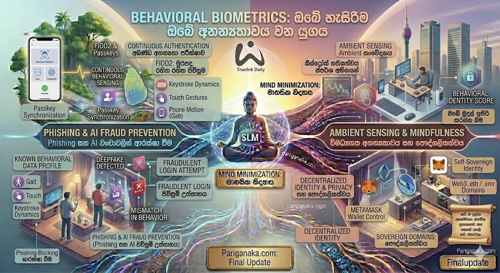 Behavioral Biometrics: ඔබේ හැසිරීම ඔබේ අනන්‍යතාවය වන යුගය