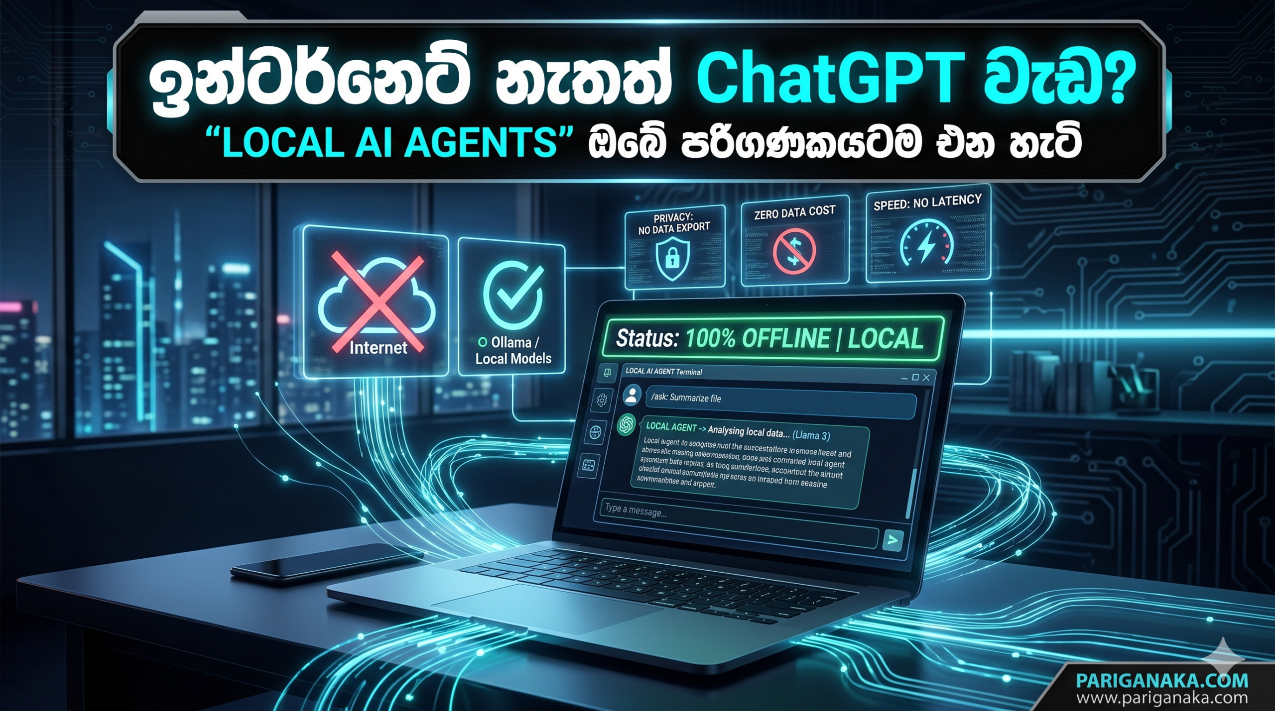 ඉන්ටර්නෙට් නැතත් ChatGPT වැඩ? 2026 දී ඔබේ පරිගණකයටම එන “Local AI Agents” සහ එහි රහස්!