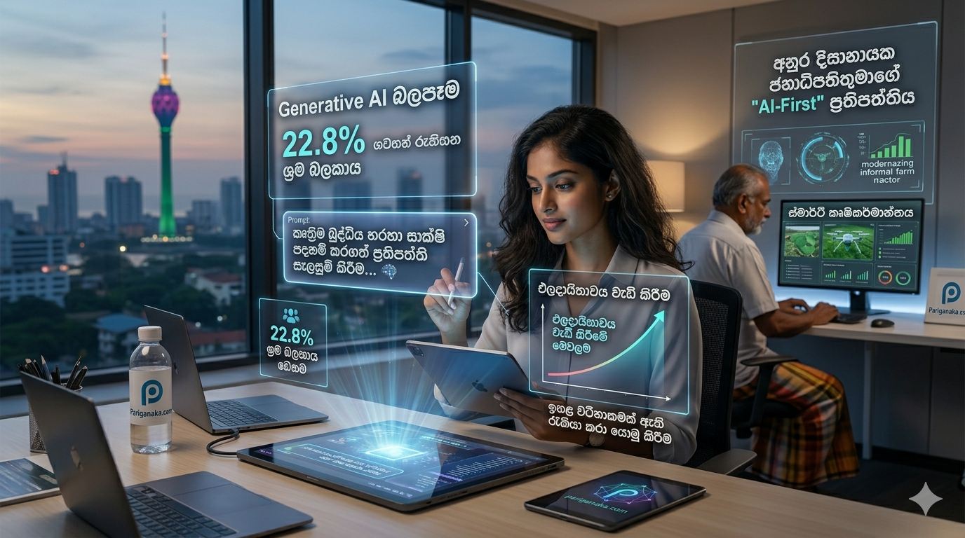 ශ්‍රී ලංකාවේ රැකියා වෙළඳපොළෙන් 22.8% කට AI වල බලපෑම එල්ල වෙලා: ඔබේ රැකියාවට මොකද වෙන්නේ?