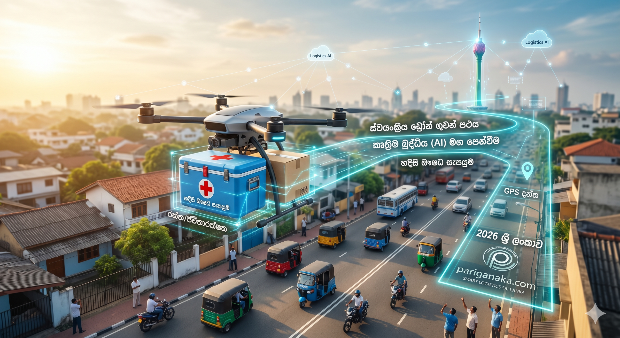 ඖෂධ සහ පාර්සල් ගුවනින් ගෙදරටම: 2026 දී ශ්‍රී ලංකාවේ ඇරඹෙන ‘ඩ්‍රෝන් ඩිලිවරි’ (Drone Delivery) විප්ලවය!