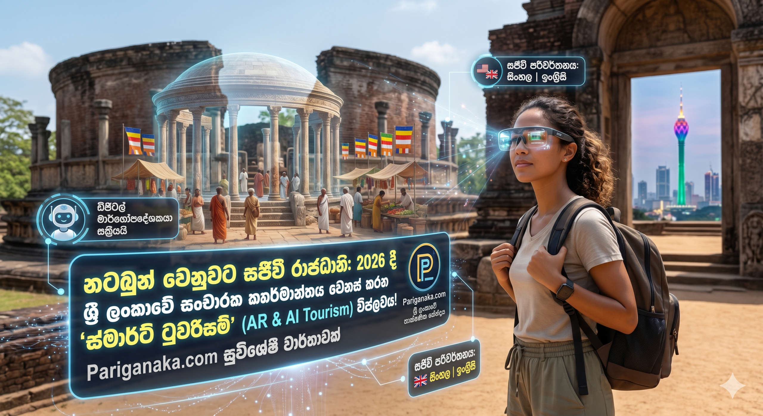 නටබුන් වෙනුවට සජීවී රාජධානි: 2026 දී ශ්‍රී ලංකාවේ සංචාරක කර්මාන්තය වෙනස් කරන ‘ස්මාර්ට් ටුවරිසම්’ (AR & AI Tourism) විප්ලවය!