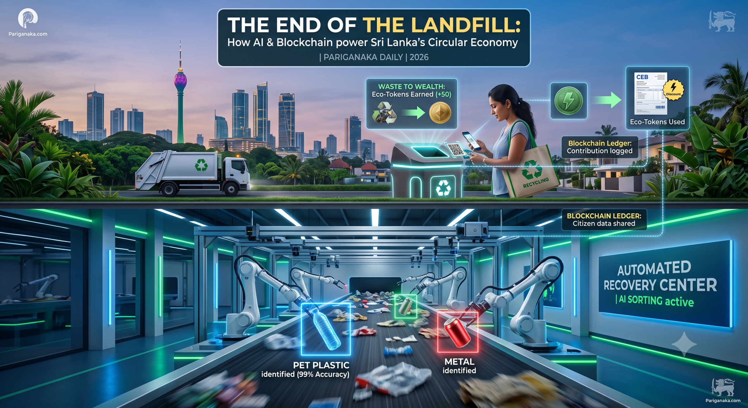 🇱🇰 The End of the Landfill: How AI Sorting and Blockchain are Creating Sri Lanka’s First Circular Economy in 2026