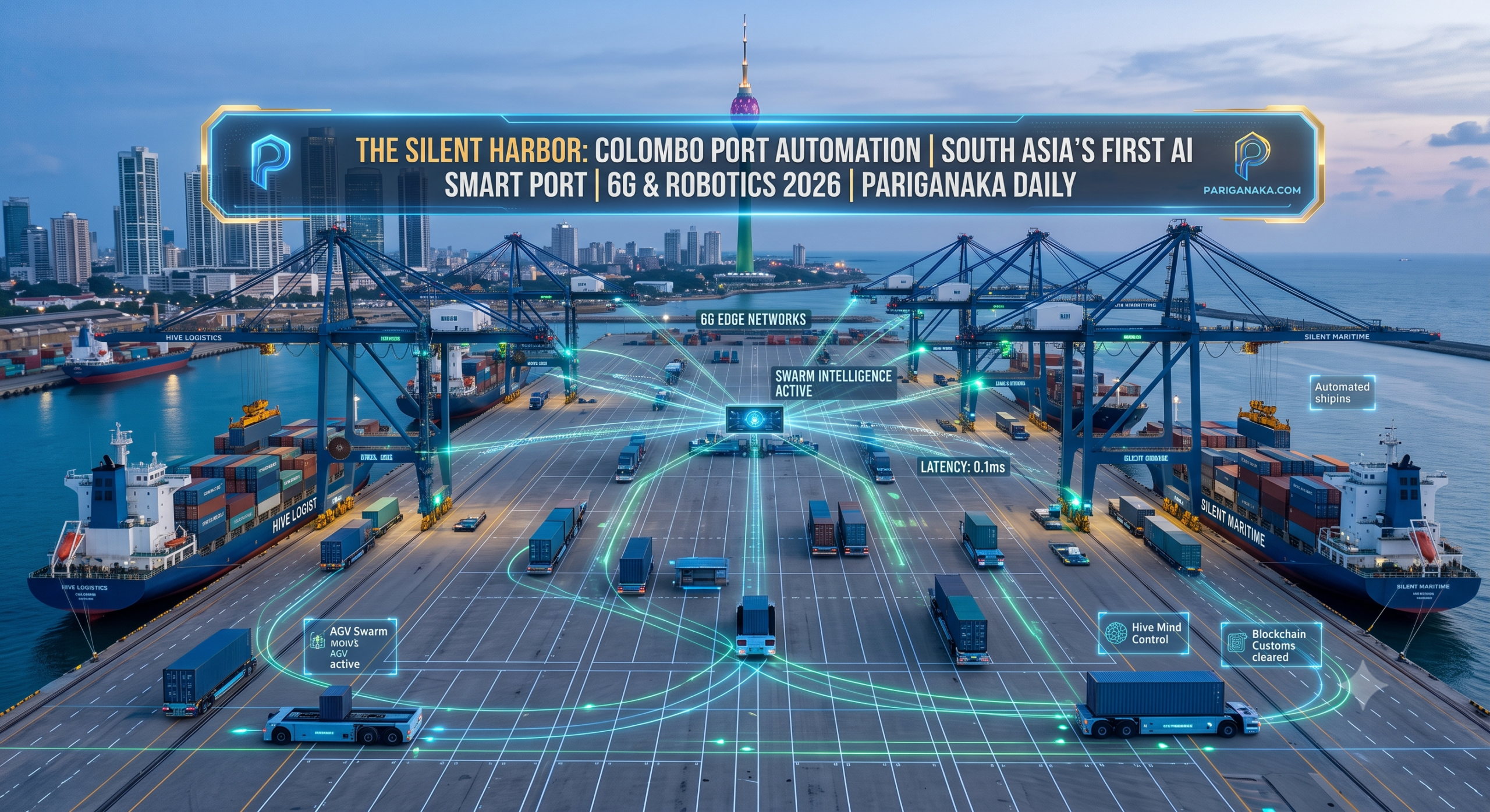 🇱🇰 The Silent Harbor: How 6G and AI Robotics are Turning Colombo into South Asia’s First Fully Automated Smart Port in 2026