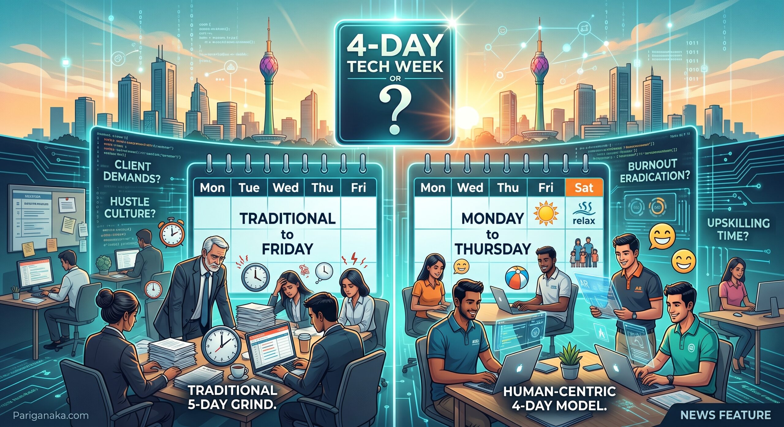 Sri Lanka’s IT Sector Weighs the 4-Day Work Week Amid Global Shifts