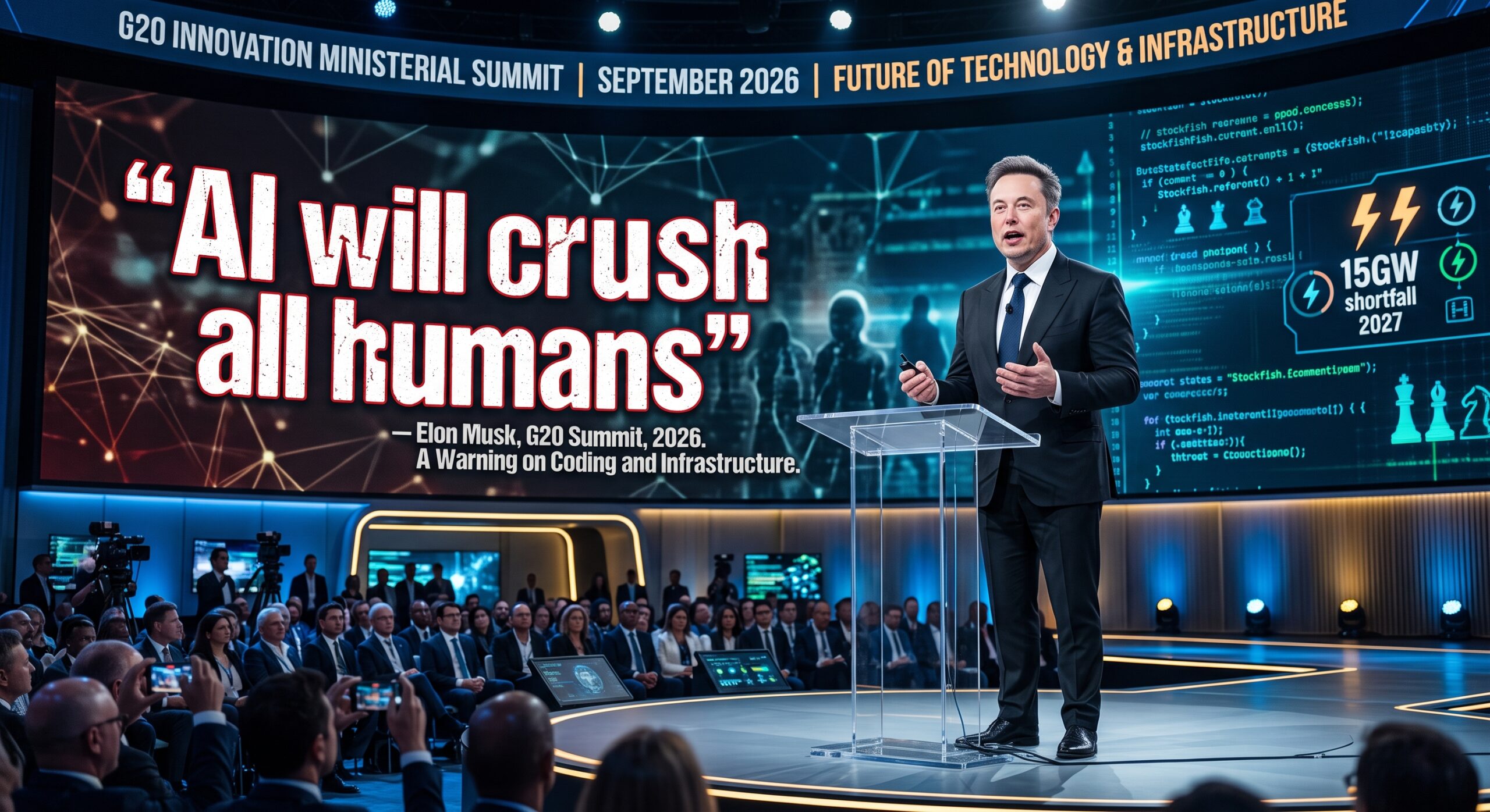 AI “will crush all humans,”