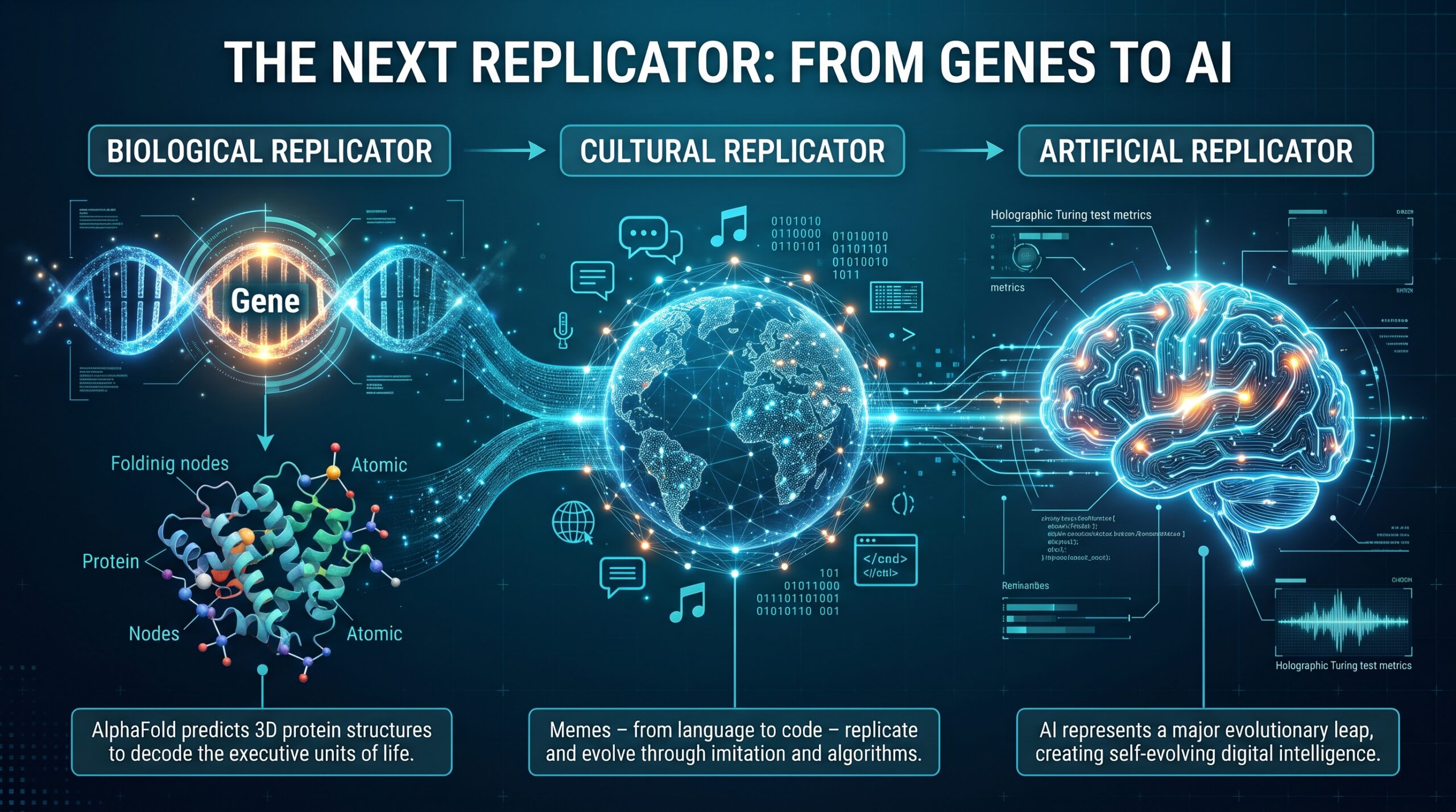 Home 7 From Biological Blueprints to Digital Minds Richard Dawkins on the Next Leap in Evolution scaled